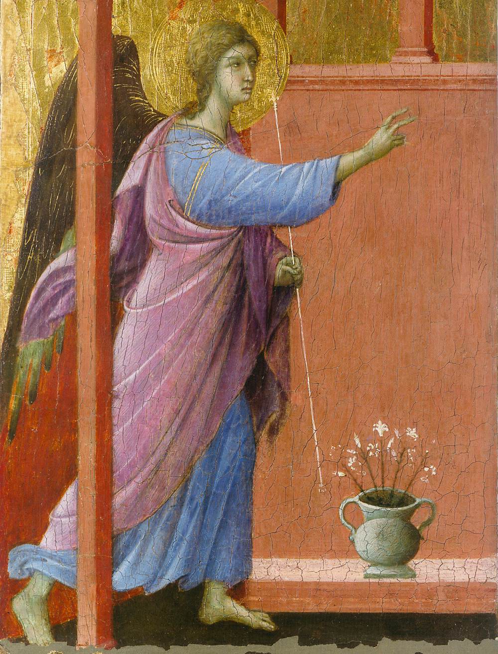 Annunciation (detail) by DUCCIO di Buoninsegna