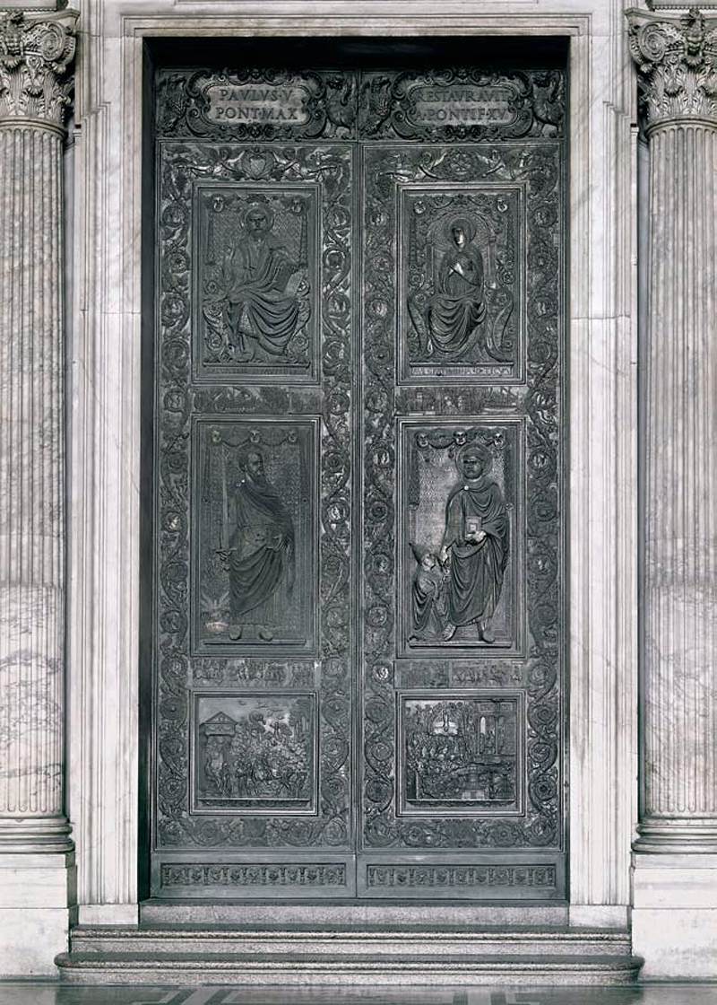 Bronze door by