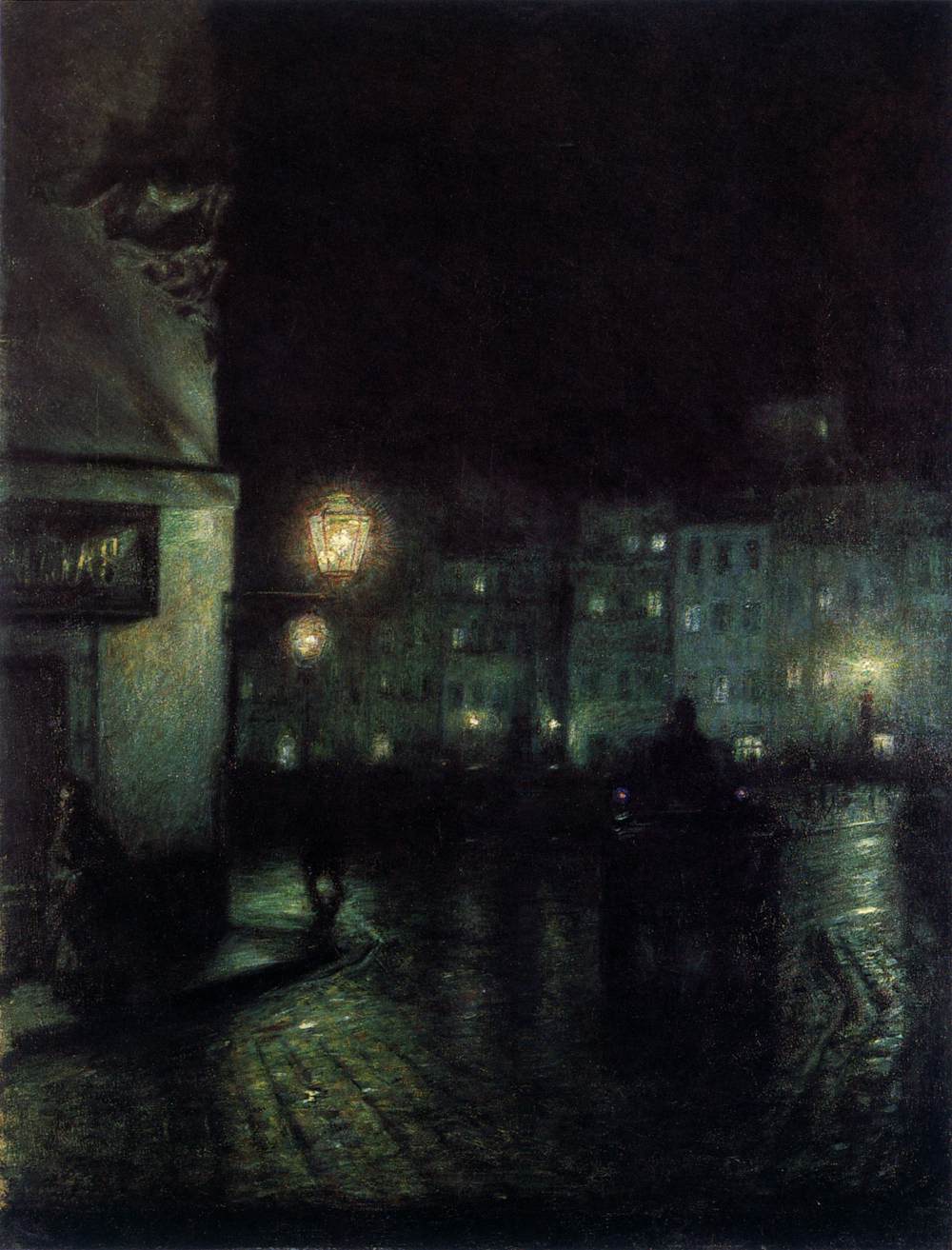 The Old City Market, Warsaw, at Night by PANKIEWICZ, Józef