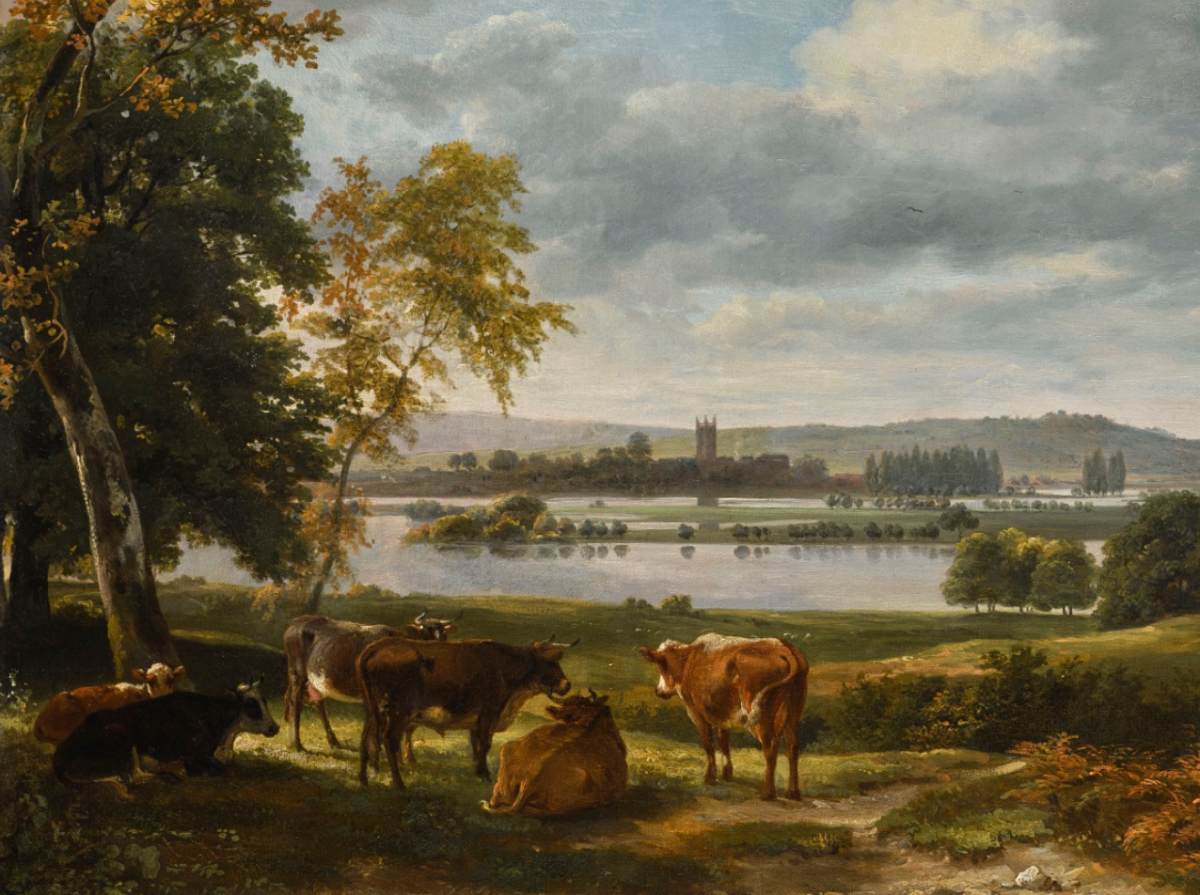 Dedham Vale with the River Stour in Flood (detail) by CONSTABLE, John