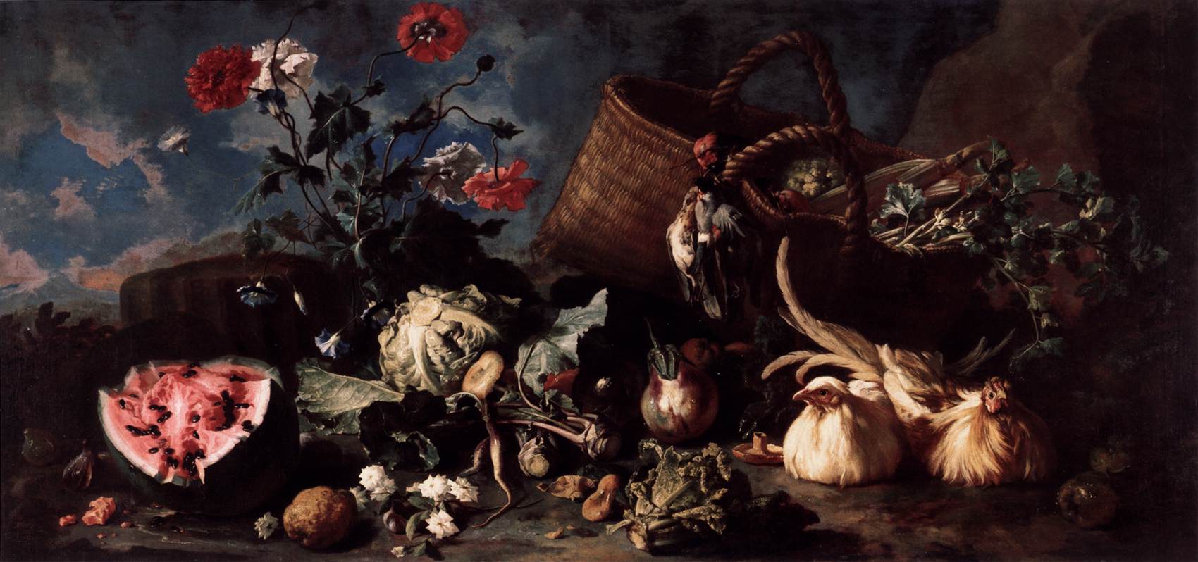 Flowers, Fruit, and Poultry by TAMM, Franz Werner von