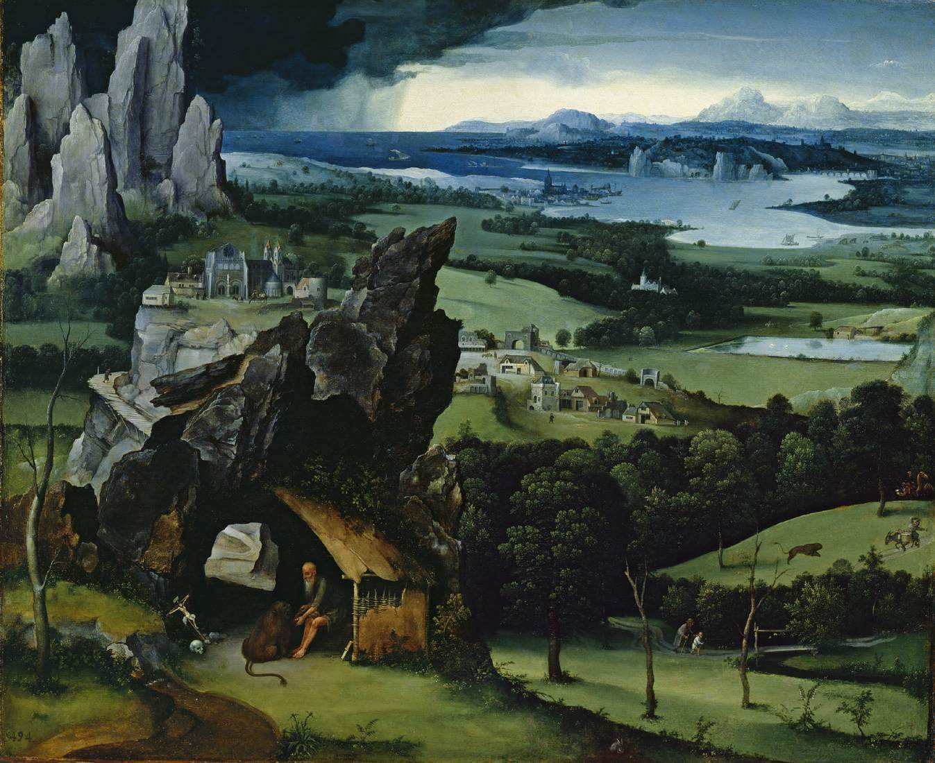 Landscape with St Jerome by PATENIER, Joachim