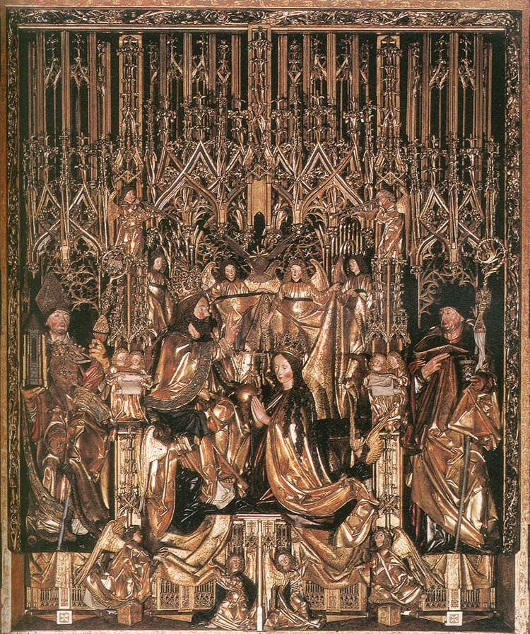 Coronation of the Virgin between St Wolfgang and St Benedict by