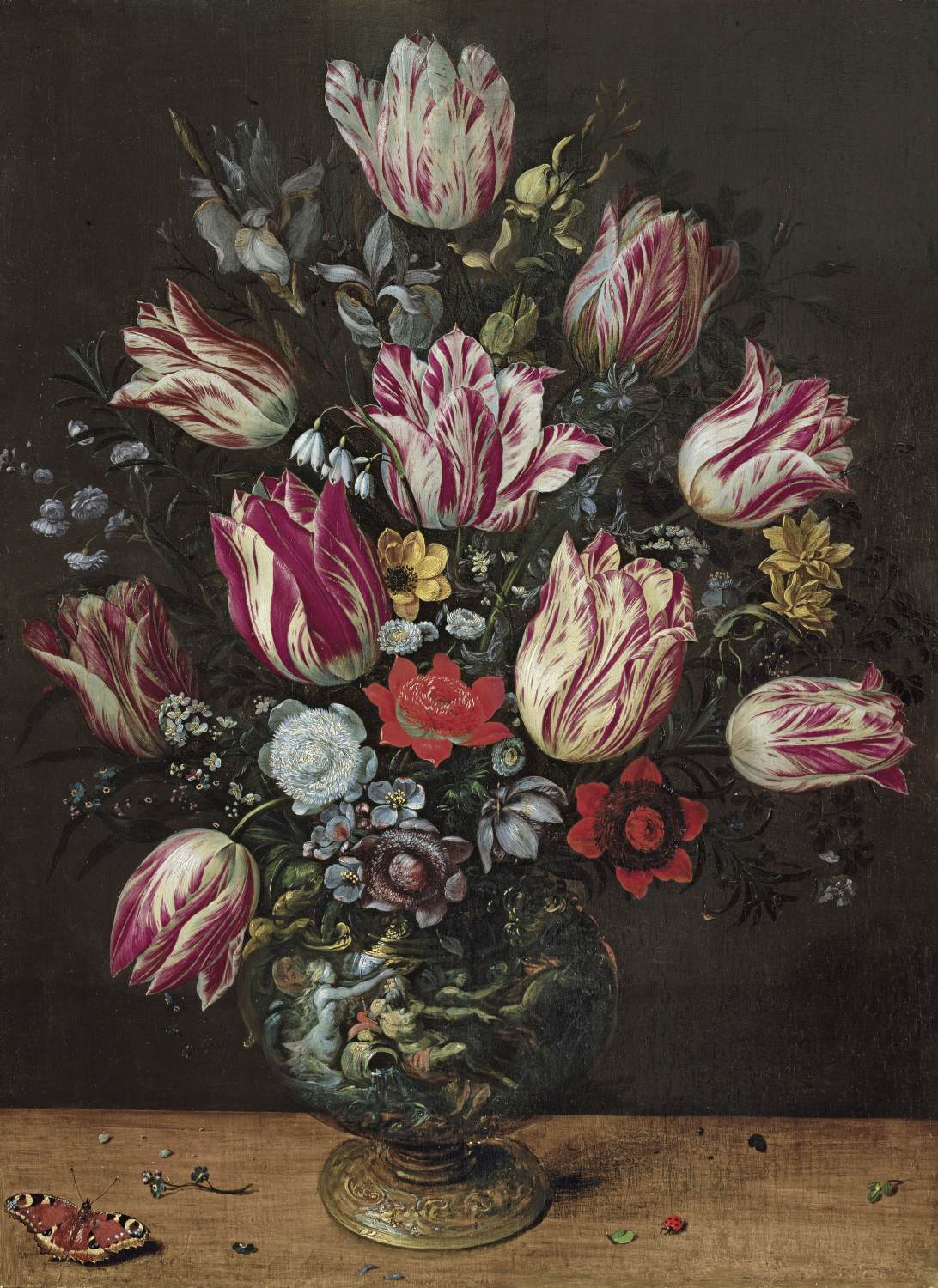 Vase with Tulips by DANIELS, Andries