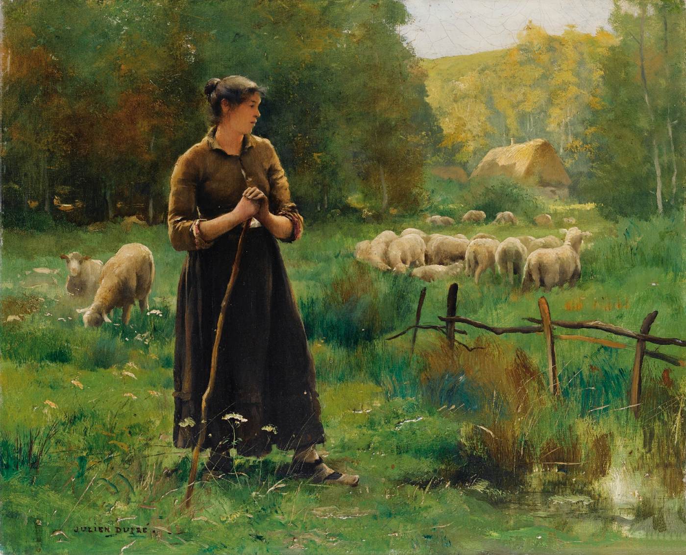 The Young Shepherdess by DUPRÉ, Julien