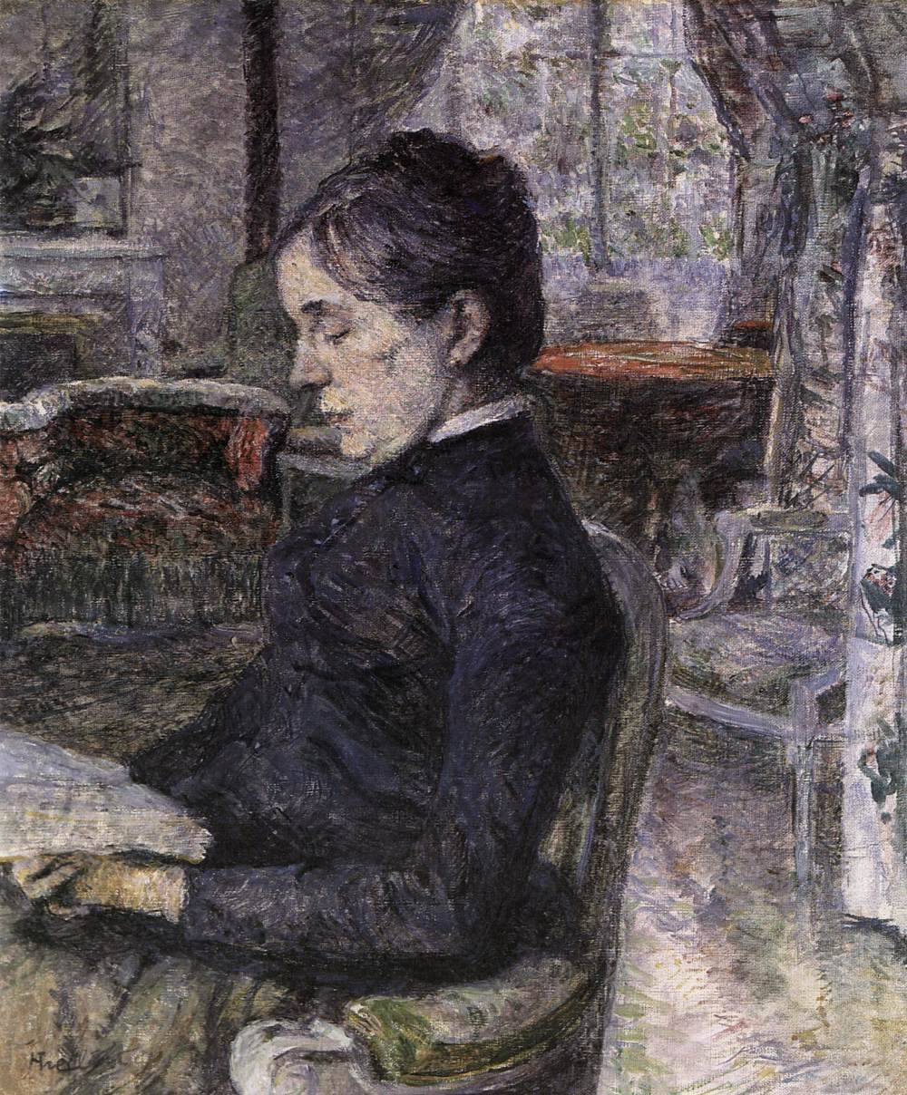 Countess Adèle de Toulouse-Lautrec in the Salon of Malromé Château by