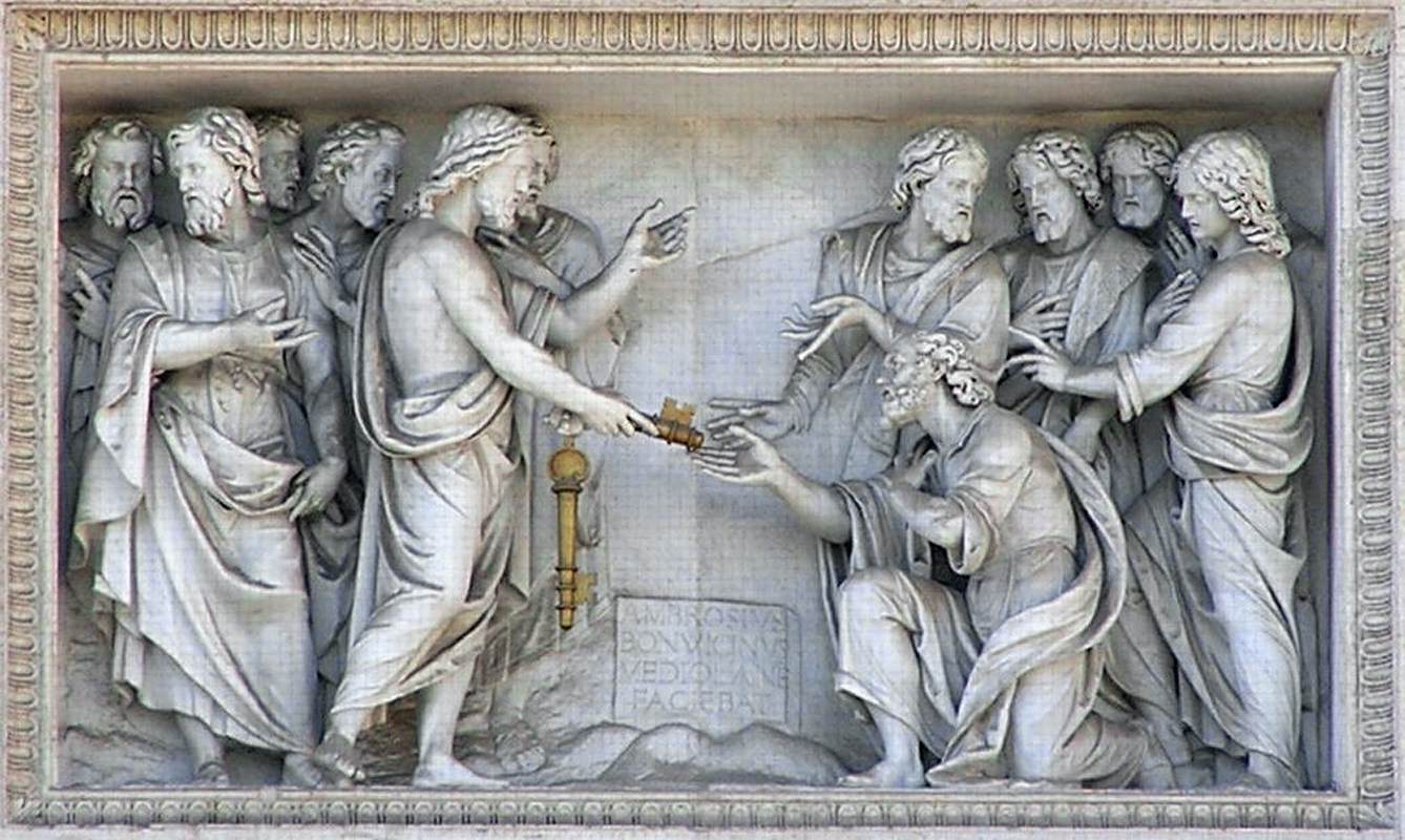 Delivery of the Keys to Peter by BONVICINO, Ambrogio