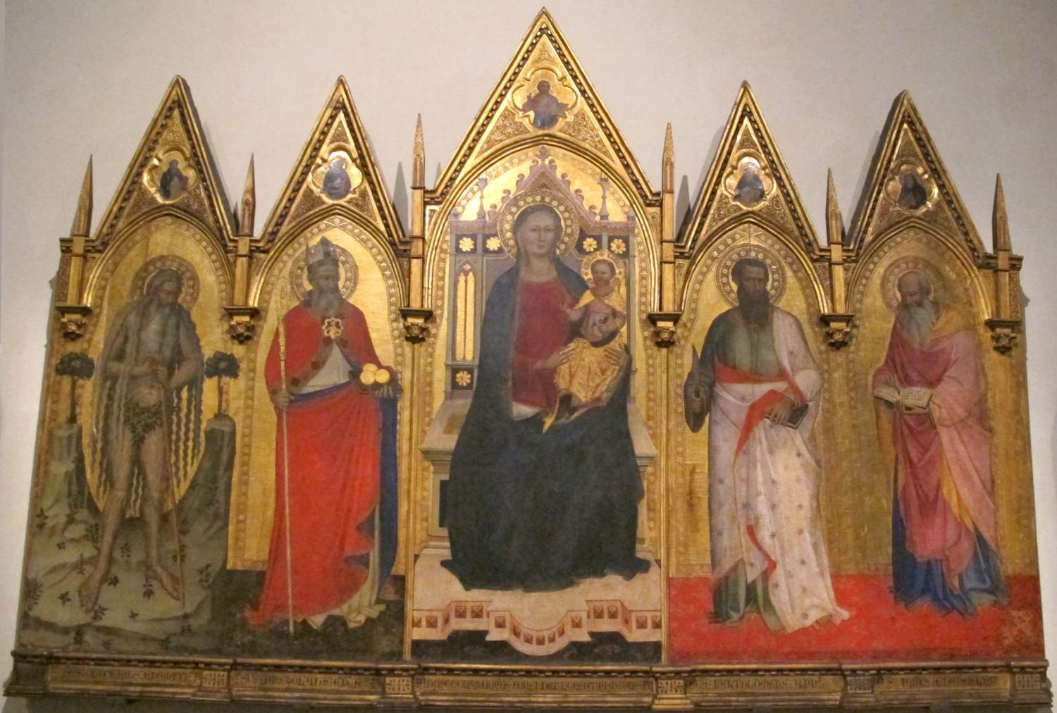 Polyptych of Madonna, Child and Four Saints by BONSI, Giovanni