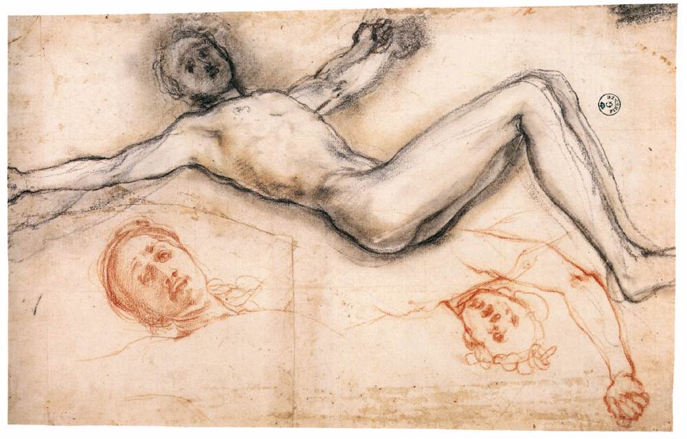 Studies for the Nailing of Christ to the Cross by PONTORMO, Jacopo