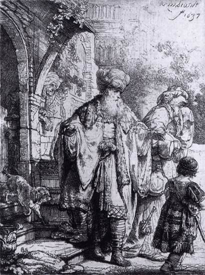 Abraham Dismissing Hagar and Ishmael by REMBRANDT Harmenszoon van Rijn