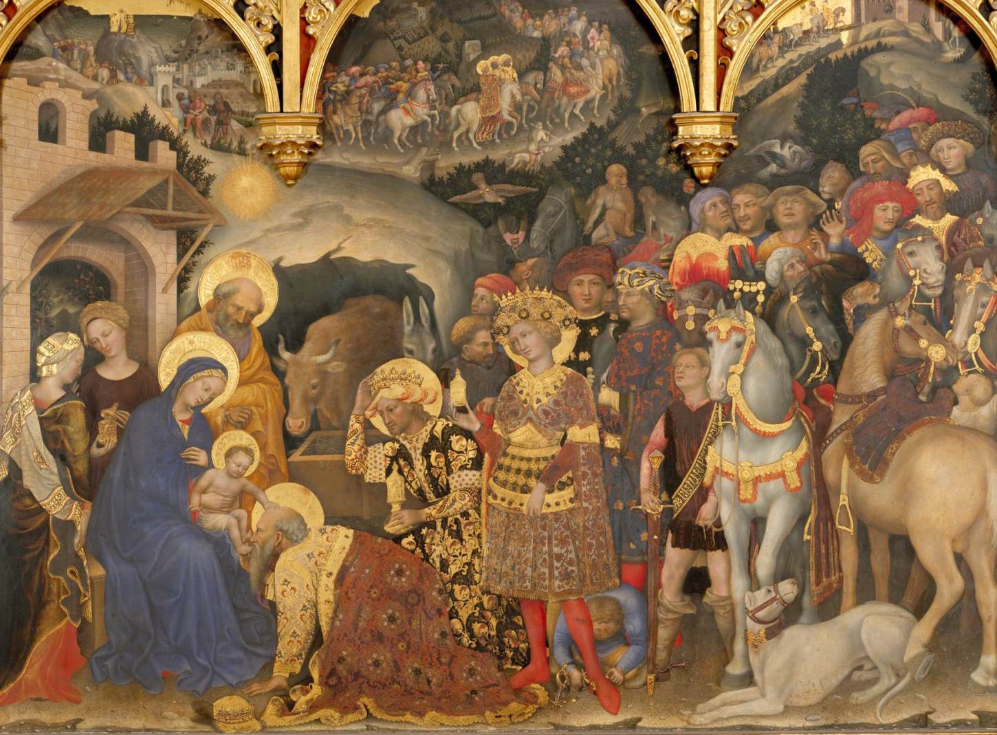 Adoration of the Magi (detail) by GENTILE DA FABRIANO