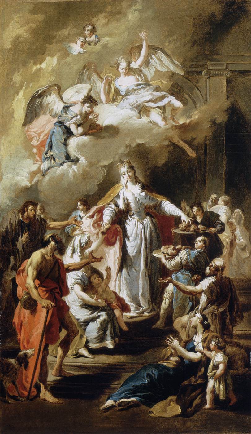 St Elizabeth Distributing Alms by