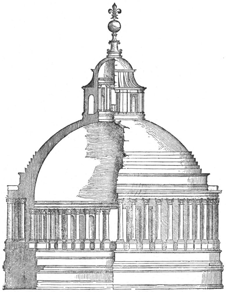 Plans for New St Peter's in Rome by BRAMANTE, Donato