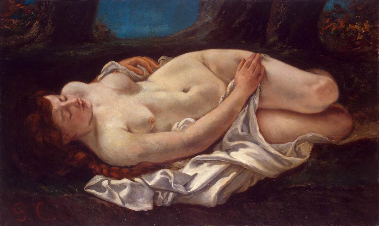 Reclining Woman by COURBET, Gustave