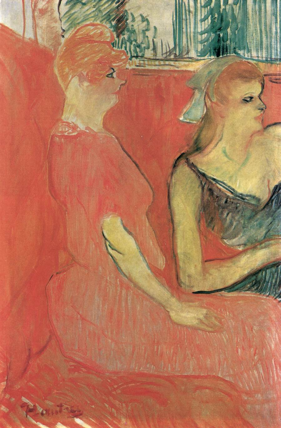 In the Salon of the Rue des Moulins by TOULOUSE-LAUTREC, Henri de