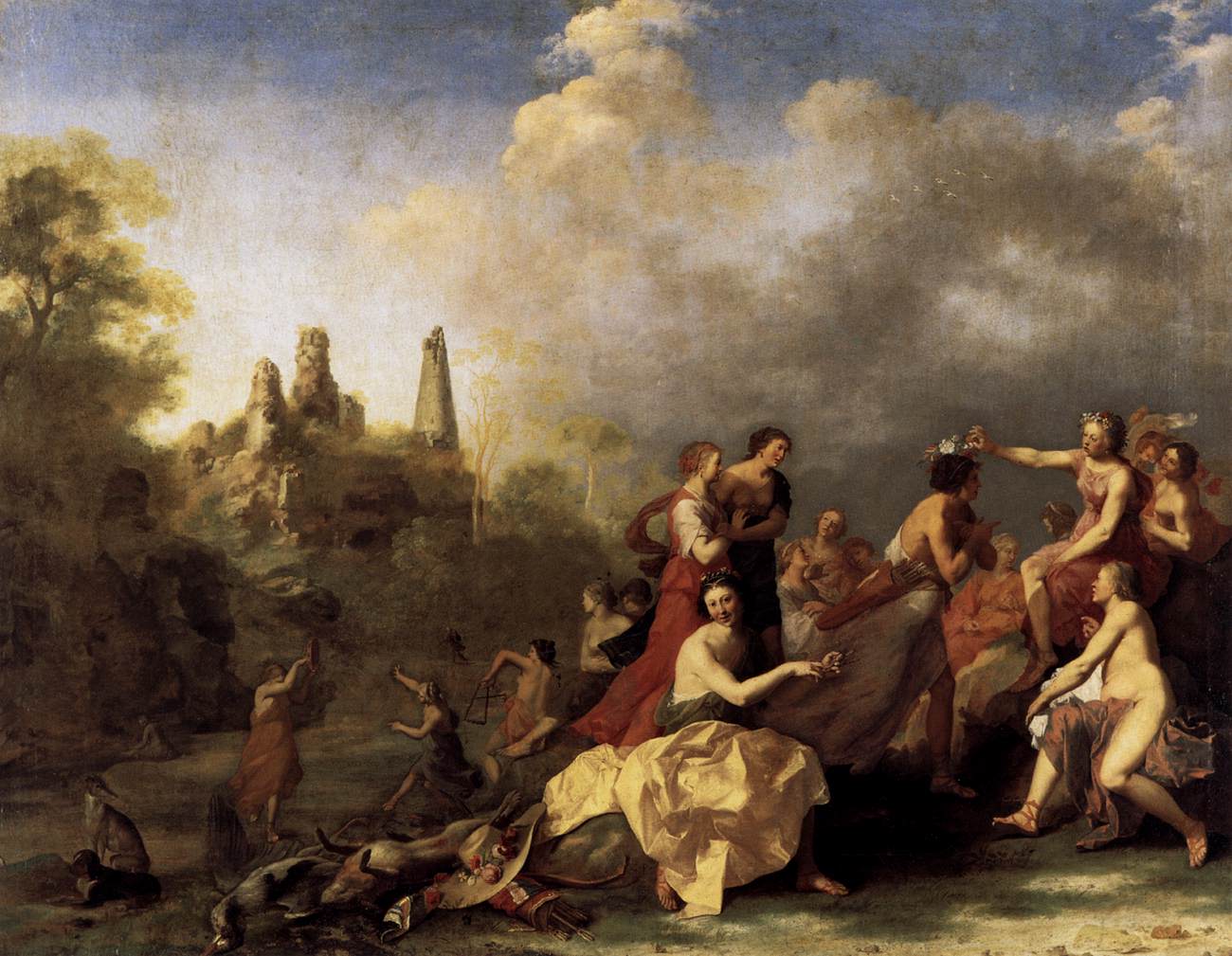 Amaryllis Giving Myrtill the Price by POELENBURGH, Cornelis van