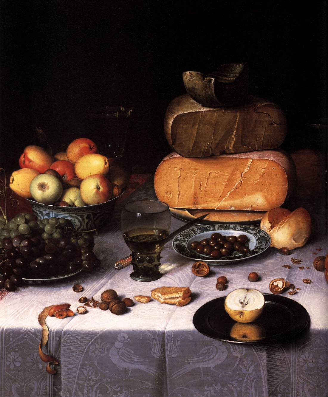 Laid Table with Cheeses and Fruit (detail) by