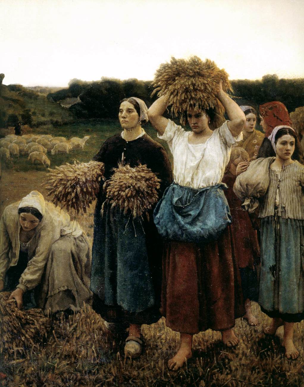 Calling in the Gleaners (detail) by BRETON, Jules