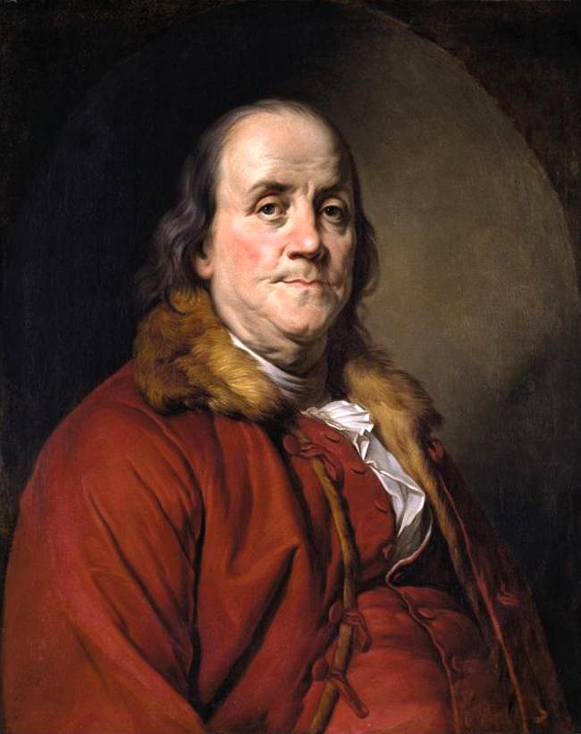 Portrait of Benjamin Franklin by