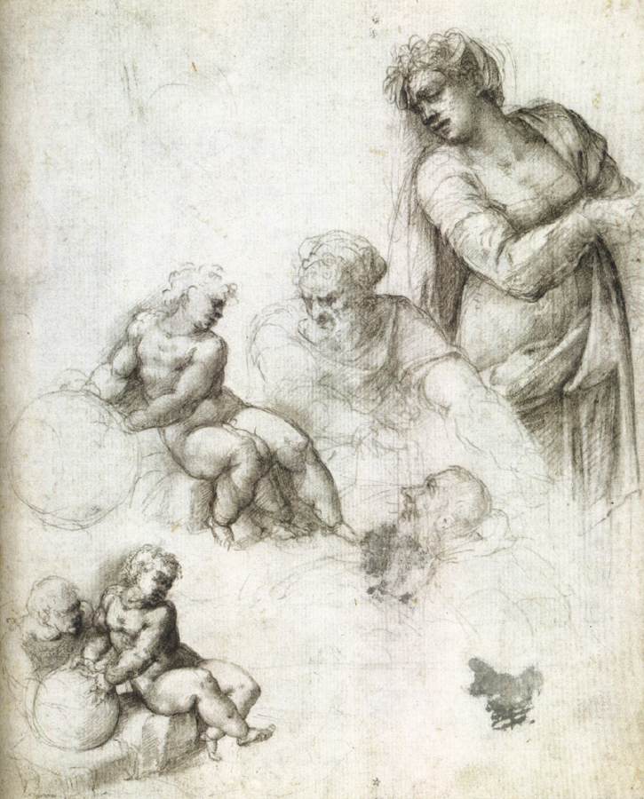 Holy Family with a Donor and the Infant St John (recto) by SEBASTIANO DEL PIOMBO