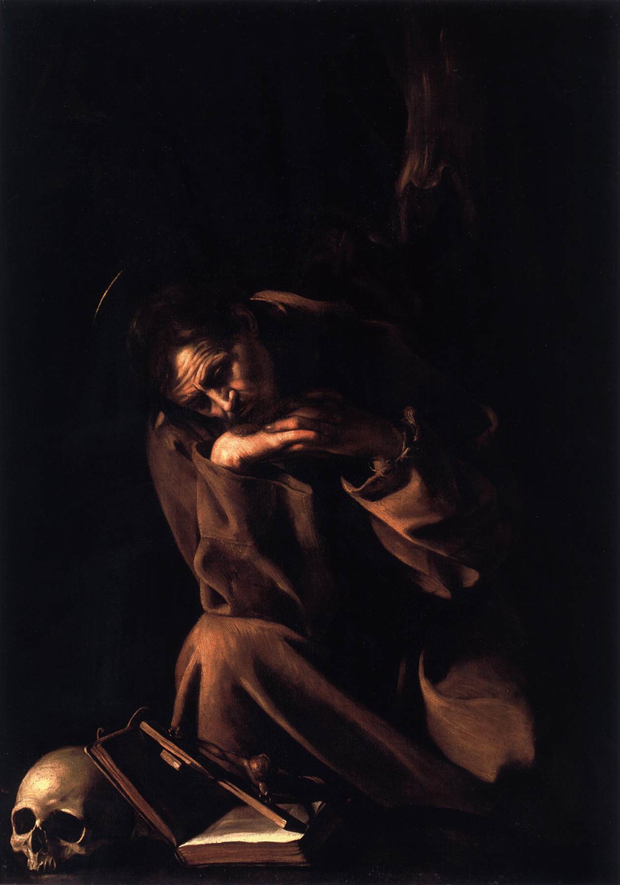 St Francis in Meditation by CARAVAGGIO