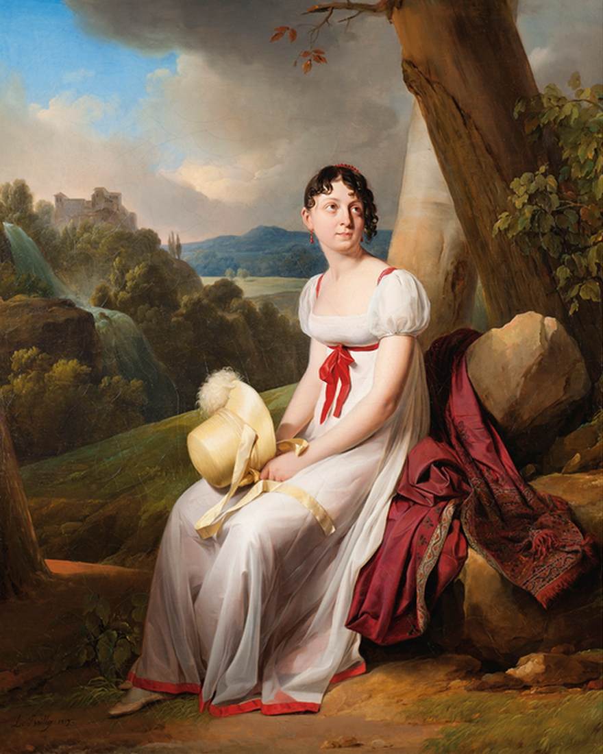 Portrait of Madame Saint-Ange Chevrier in a Landscape by