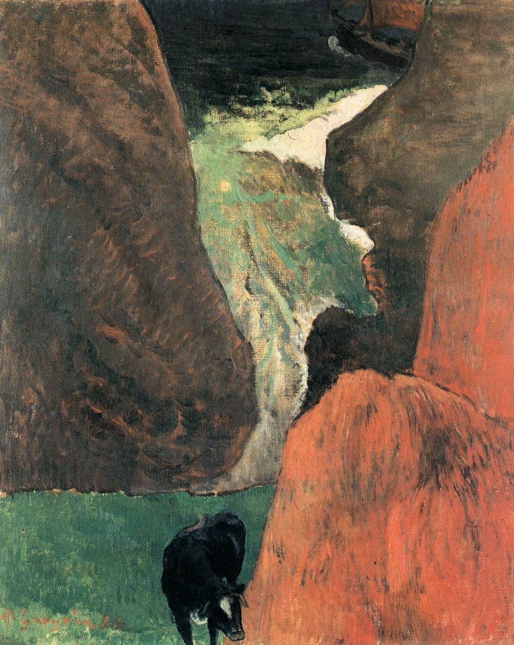 Above the Abyss by GAUGUIN, Paul