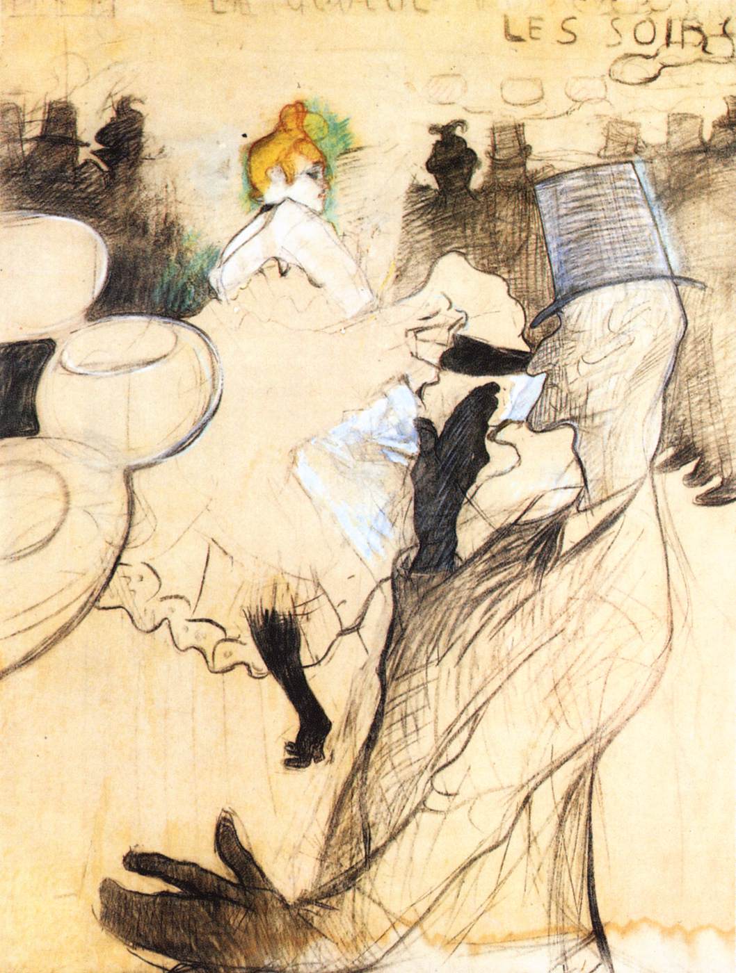 La Goulue and Valentin the Contortionist by TOULOUSE-LAUTREC, Henri de