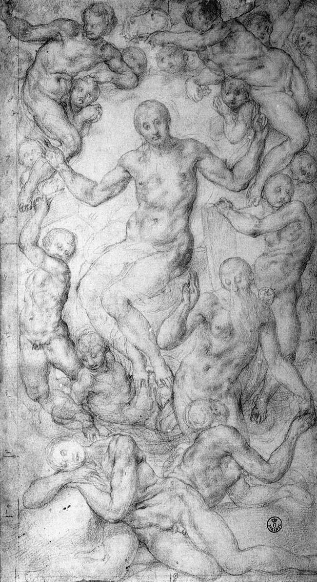 Christ the Judge with the Creation of Eve by PONTORMO, Jacopo