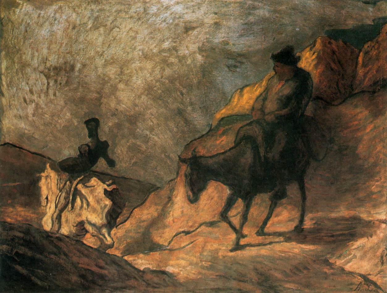 Don Quixote and Sancho Panza by DAUMIER, Honoré