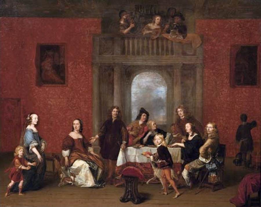 Portrait of a Family in an Interior by BISET, Karel Emmanuel