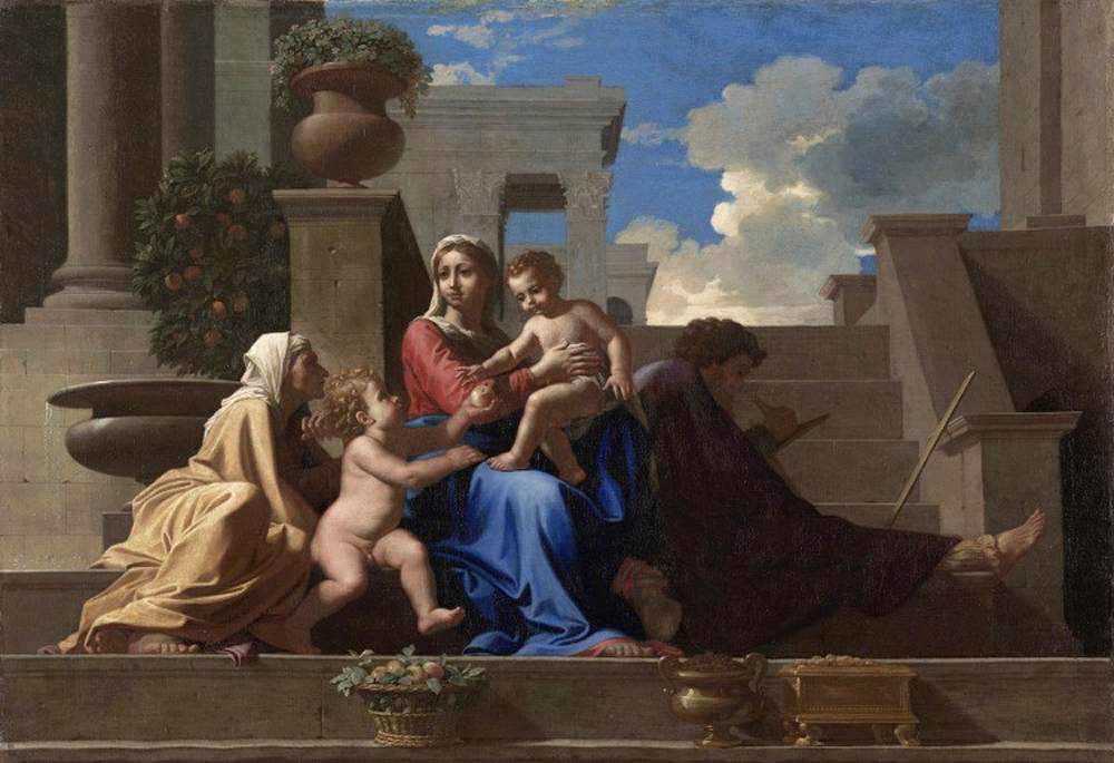 Holy Family on the Steps by