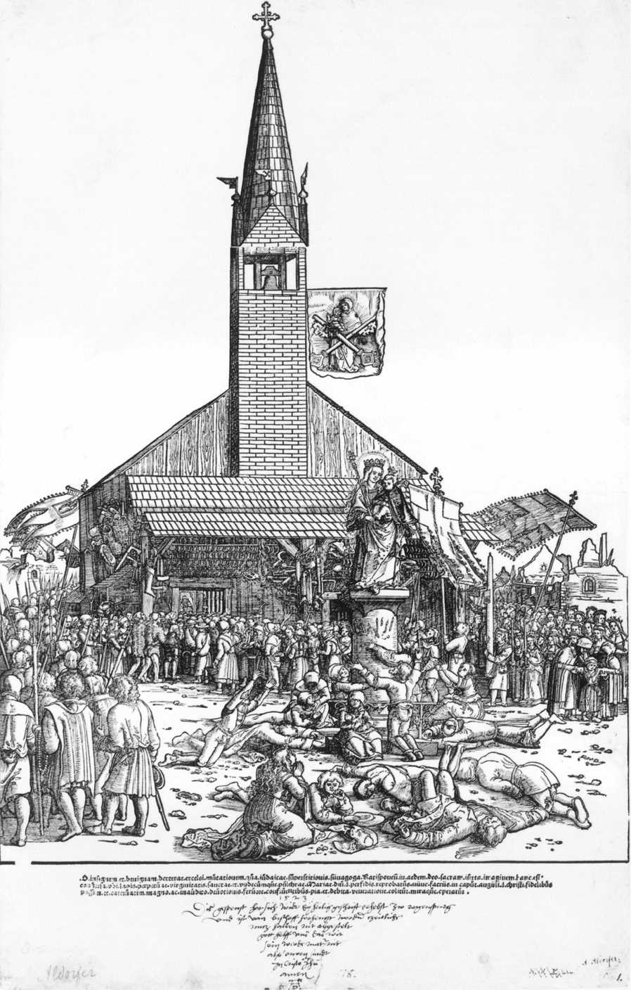 "The Pilgrimage to the "Fair Virgin" in Regensburg" by OSTENDORFER, Michael