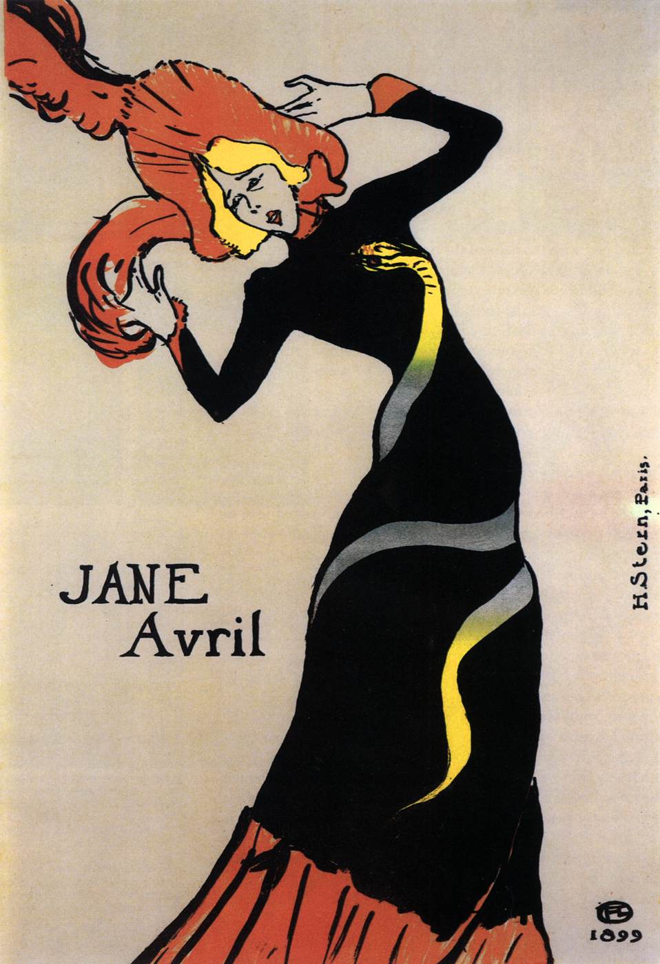 Jane Avril by TOULOUSE-LAUTREC, Henri de