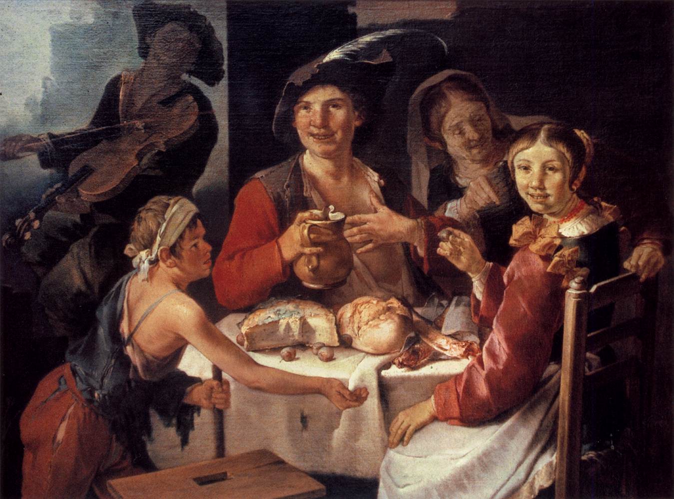 Peasant Repast with a Young Beggar by