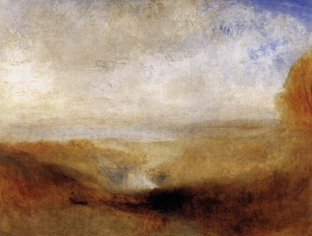 Landscape with a River and a Bay in the Background by TURNER, Joseph Mallord William