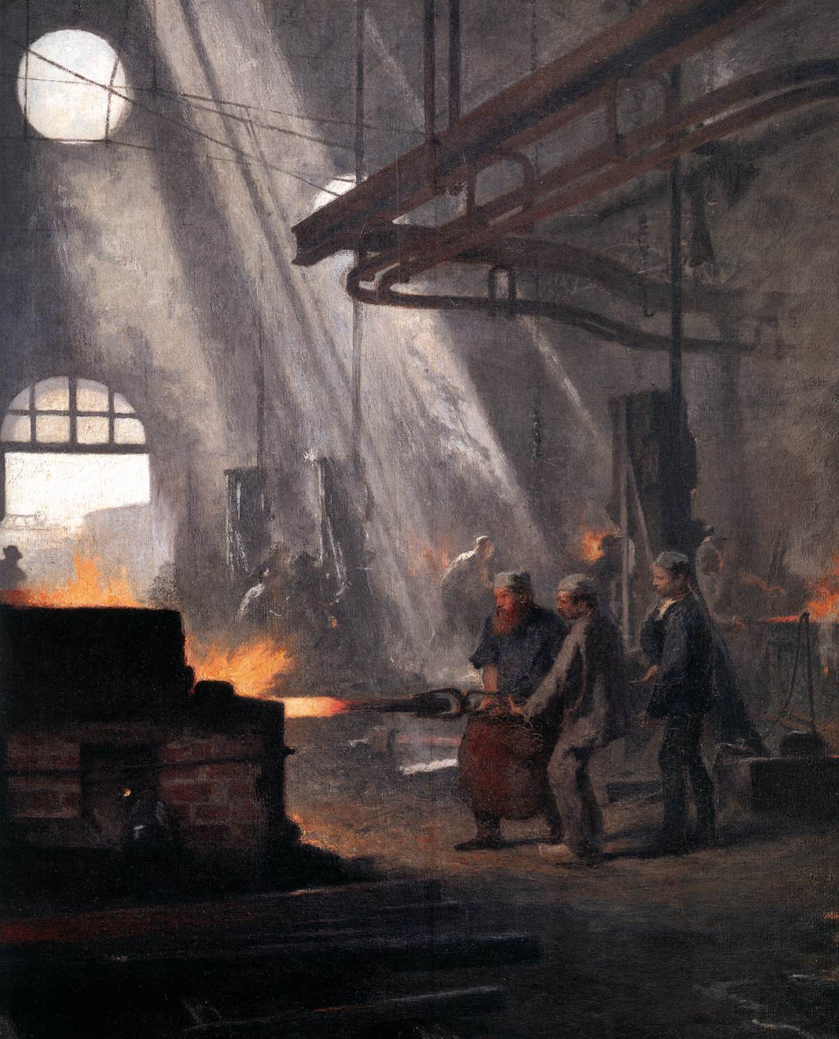 An Iron Foundry (detail) by