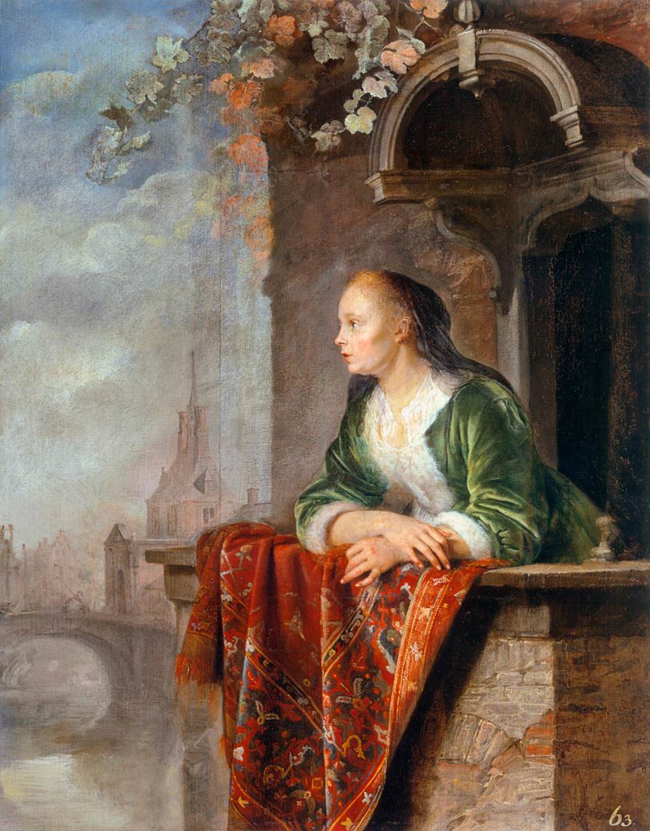 Young Lady on a Balcony by DOU, Gerrit