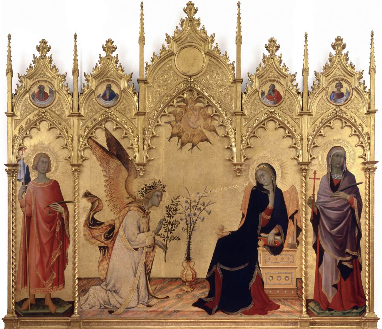 Annunciation and Two Saints by