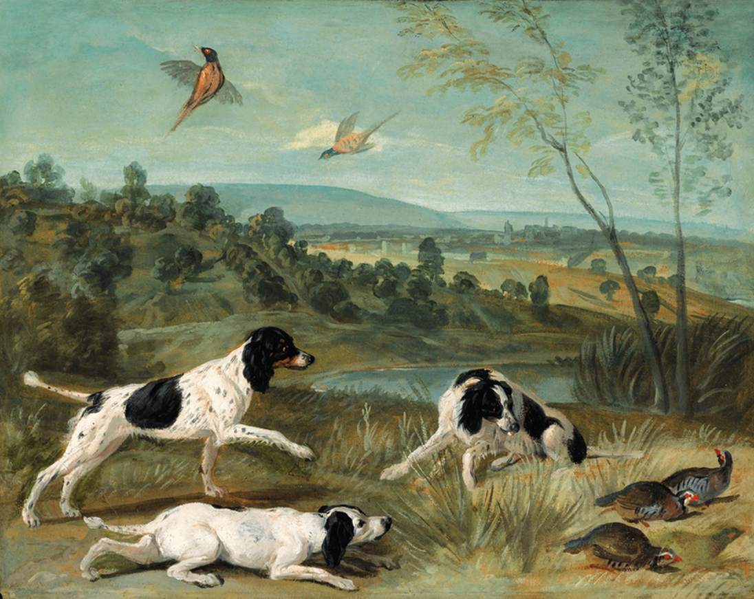 Bonne, Nonne and Ponne, Dogs of King Louis XIV by DESPORTES, Alexandre-François