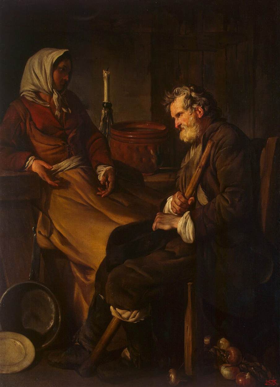 Old Man in the Kitchen by PIERRE, Jean-Baptiste-Marie