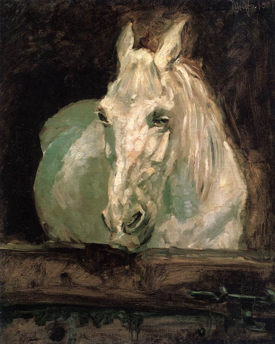 "The White Horse "Gazelle" by TOULOUSE-LAUTREC, Henri de