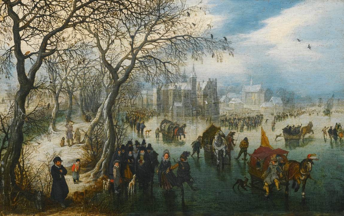 Winter Landscape by VENNE, Adriaen Pietersz. van de