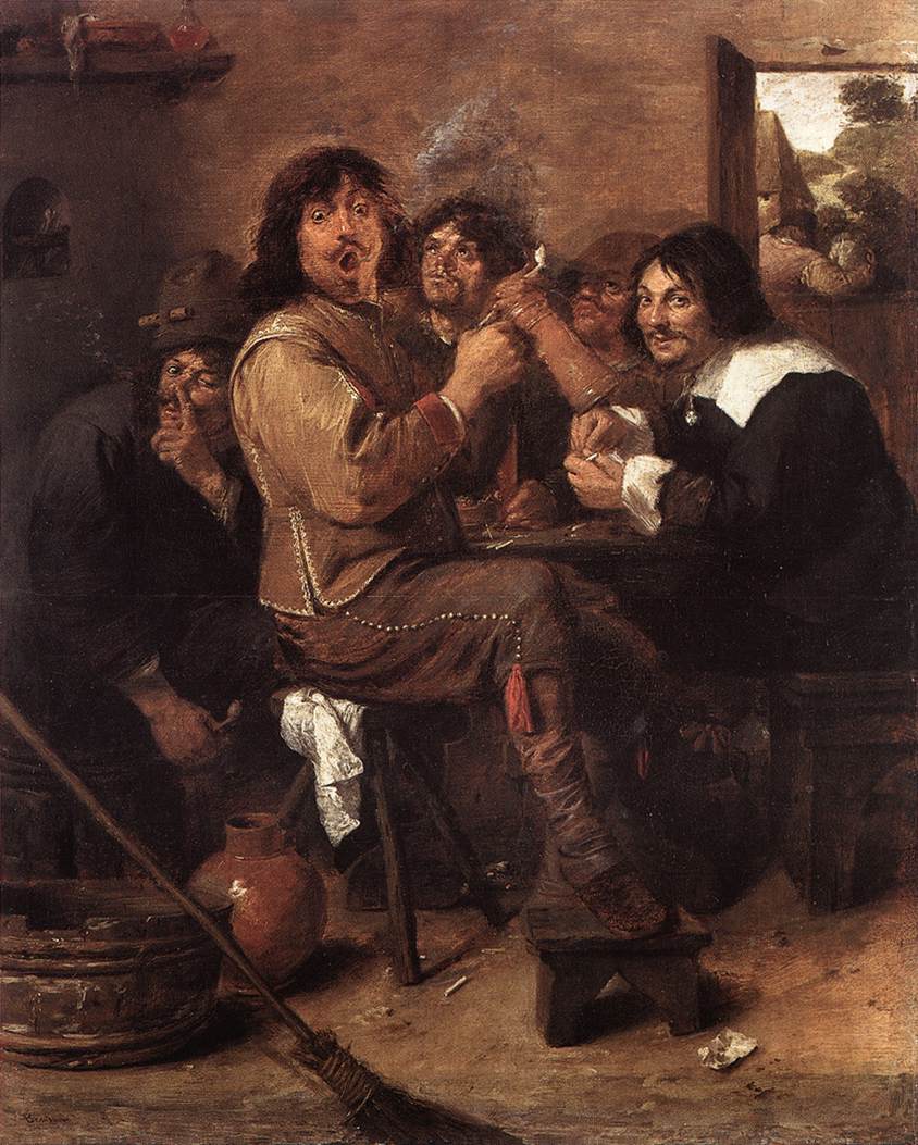 Smoking Men by BROUWER, Adriaen