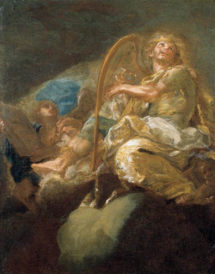 King David Playing the Harp by PO, Giacomo del