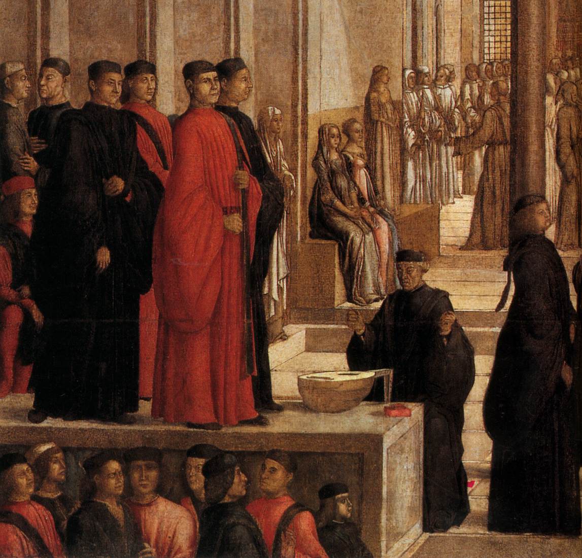 The Relic of the Holy Cross is offered to the Scuola Grande di San Giovanni Evangelista (detail) by BASTIANI, Lazzaro