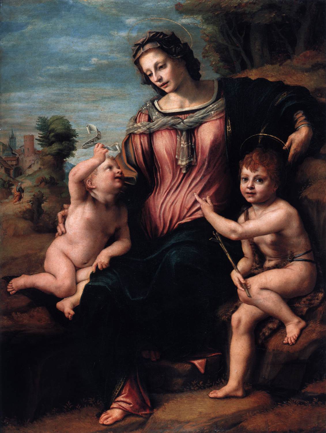 Madonna with Child and the Young St John by FRANCIABIGIO