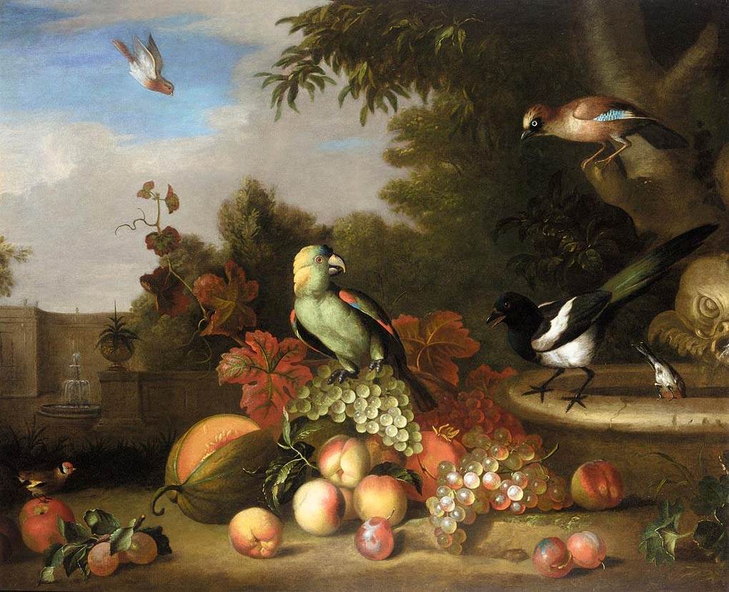 Still-Life of Fruit and Birds by