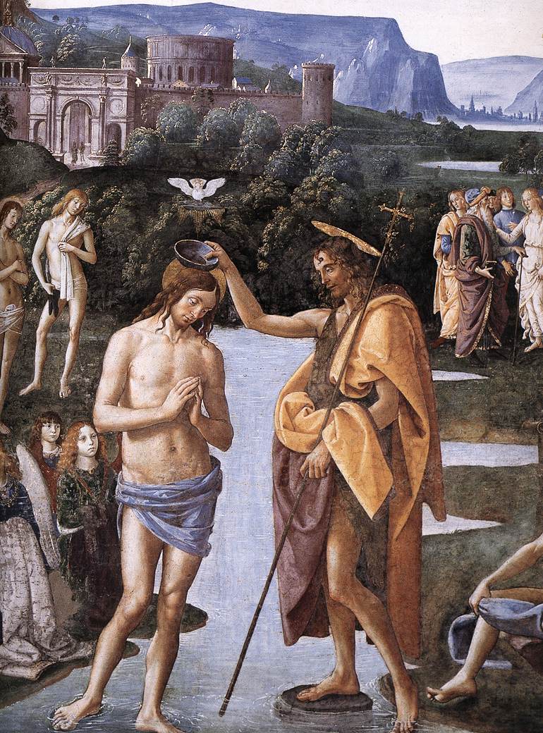 Baptism of Christ (detail) by PERUGINO, Pietro