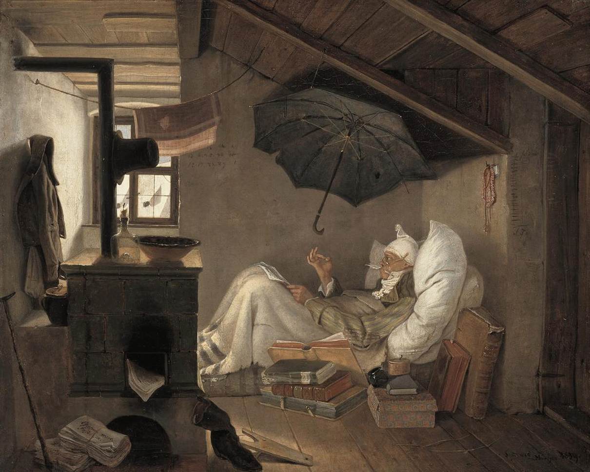 The Poor Poet by SPITZWEG, Carl